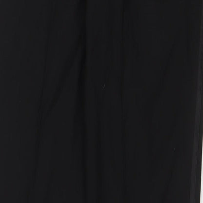 NEXT Mens Black Polyester Trousers Size 32 in L31 in Regular Hook & Eye
