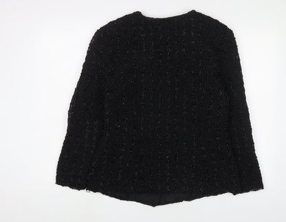 Mark Angelo Womens Black Jacket Blazer Size 14 Button