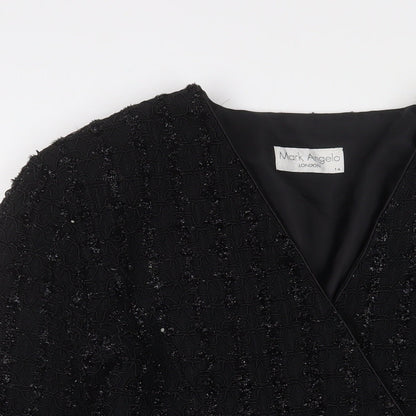 Mark Angelo Womens Black Jacket Blazer Size 14 Button