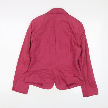 mex Womens Pink Jacket Blazer Size 10 Button