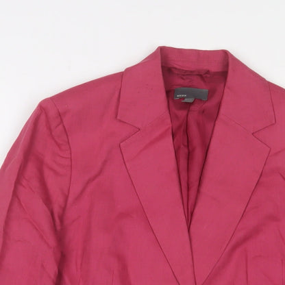 mex Womens Pink Jacket Blazer Size 10 Button