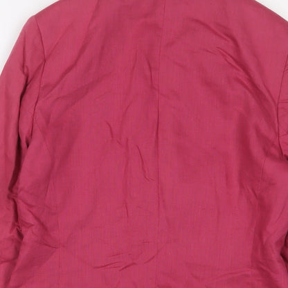 mex Womens Pink Jacket Blazer Size 10 Button