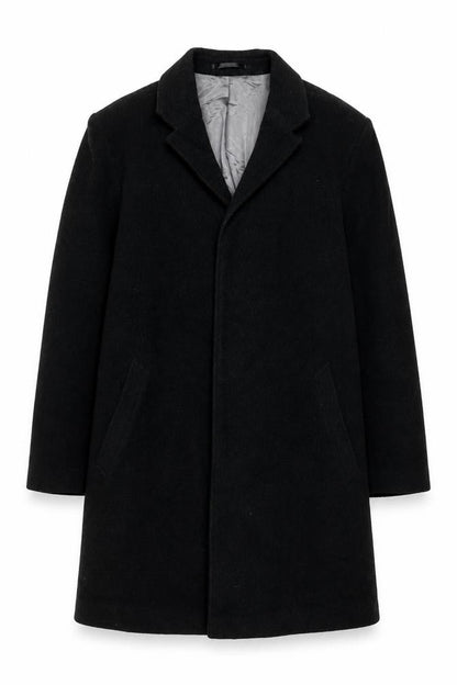 Baker Street Womens Black Overcoat Coat Size S Button