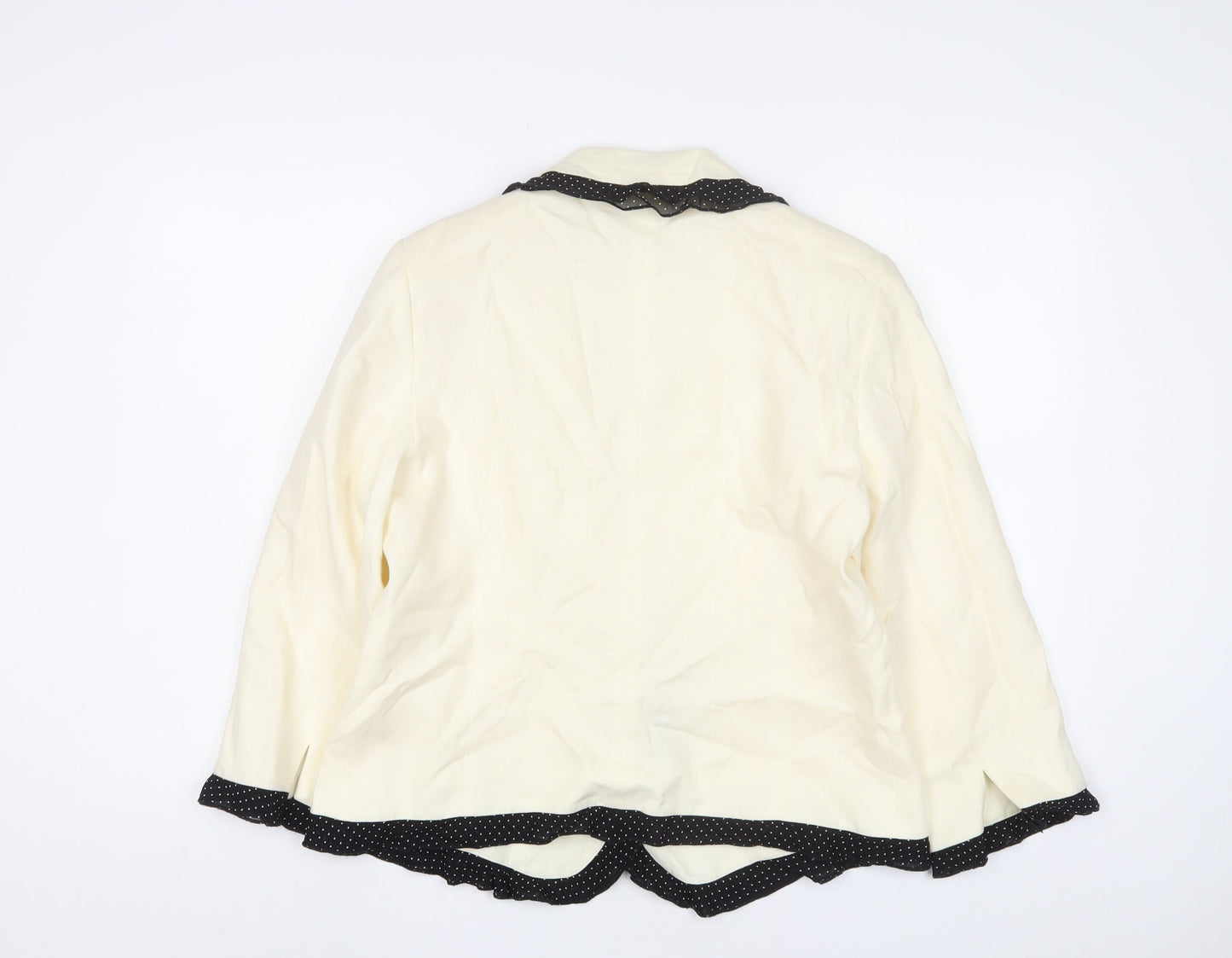John Bentley Womens Ivory Jacket Blazer Size 12 Button