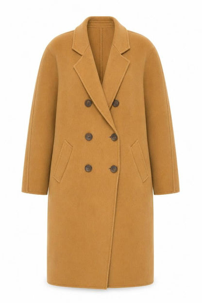 UPTO/SECONDS Womens Beige Overcoat Coat Size S Button