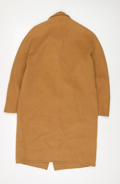 UPTO/SECONDS Womens Beige Overcoat Coat Size S Button