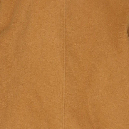 UPTO/SECONDS Womens Beige Overcoat Coat Size S Button