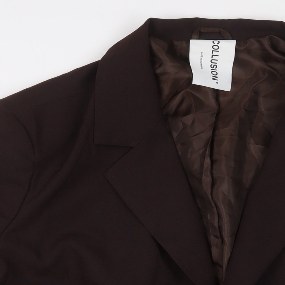 Womens UK Size 3XL COLLUSION Brown Jacket