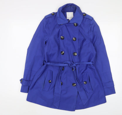 Womens UK Size 14 Debenhams Purple Overcoat