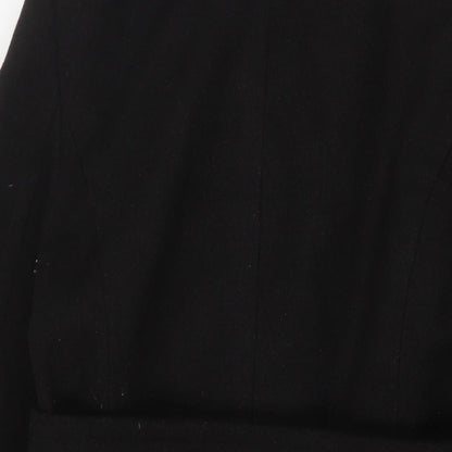 Womens UK Size 12 Marks and Spencer Black Overcoat