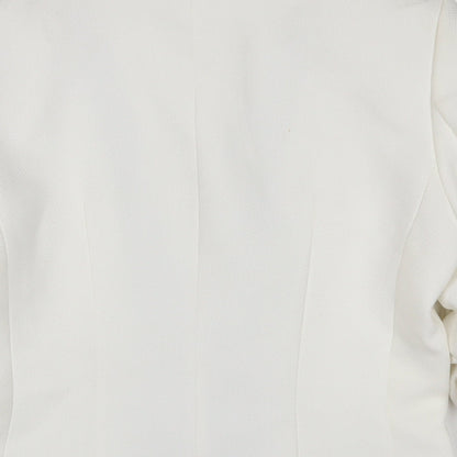 H&M Womens White Jacket Blazer Size 12 - Open