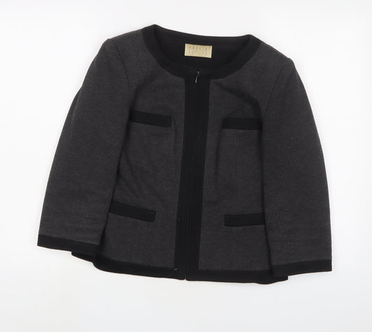 Precis Womens Grey Jacket Size 10 Zip