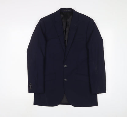 Mens UK Size 36 Kenneth Cole Regular Blue Suit Jacket
