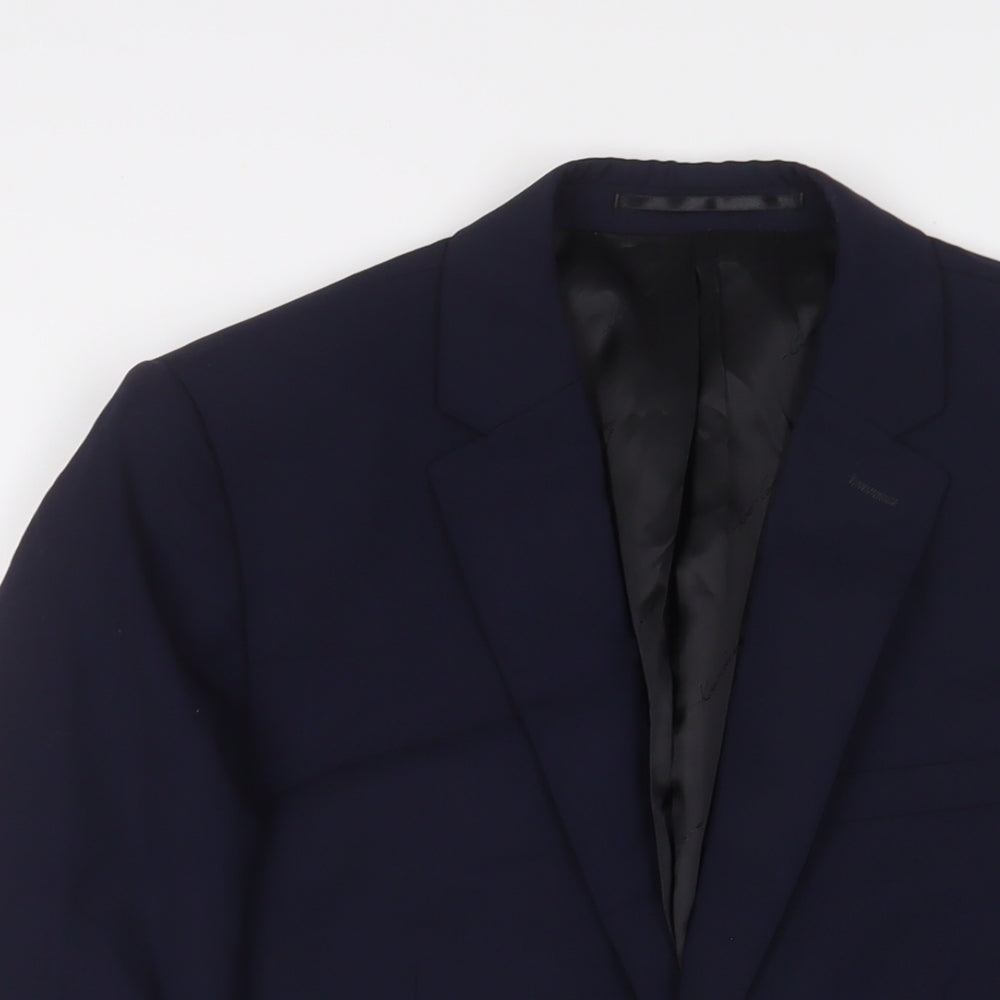 Mens UK Size 36 Kenneth Cole Regular Blue Suit Jacket