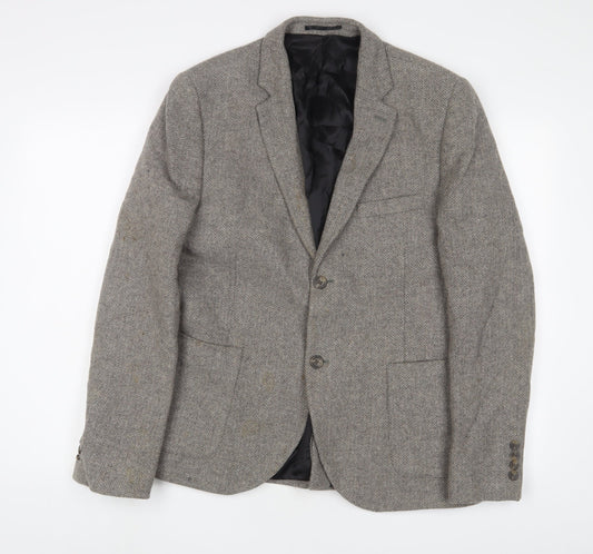 Mens UK Size 42 Topman Regular Brown Suit Jacket