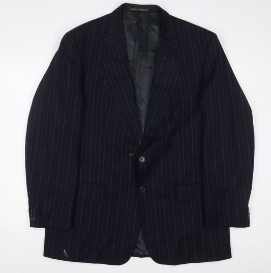 Mens UK Size 44 Marks and Spencer Regular Blue Suit Jacket