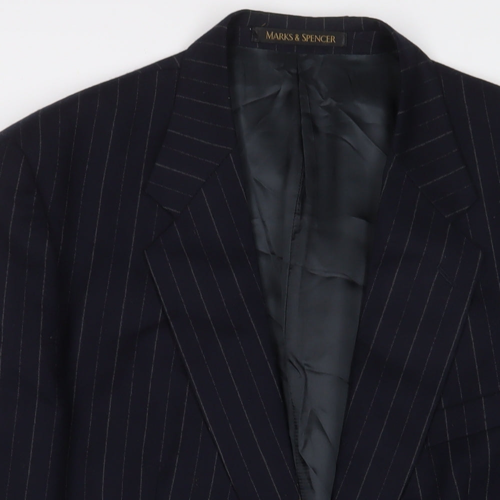 Mens UK Size 44 Marks and Spencer Regular Blue Suit Jacket