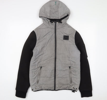 Mens UK Size S Supply & Demand Co. Grey Puffer Jacket