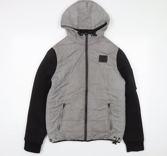 Mens UK Size S Supply & Demand Co. Grey Puffer Jacket