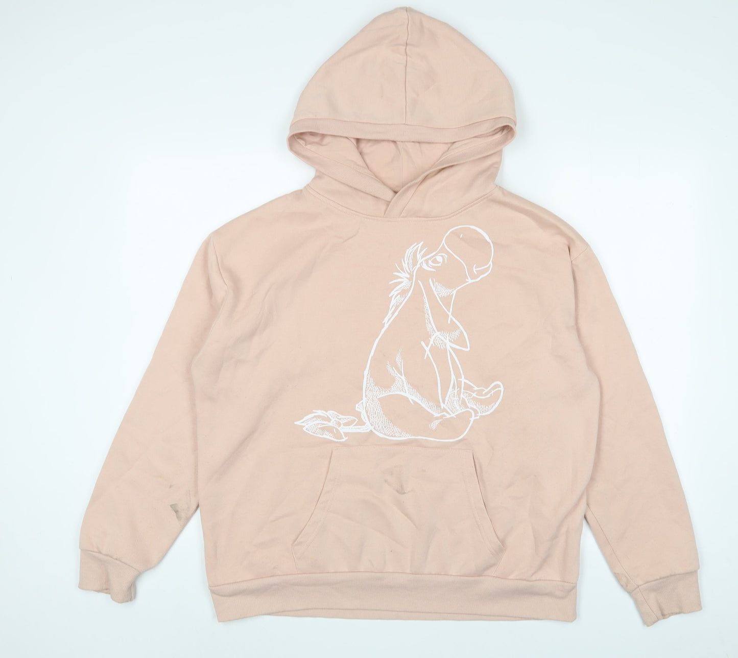 Womens UK Size L disney' Pink Pullover Hoodie