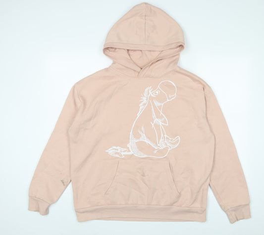 Womens UK Size L disney' Pink Pullover Hoodie