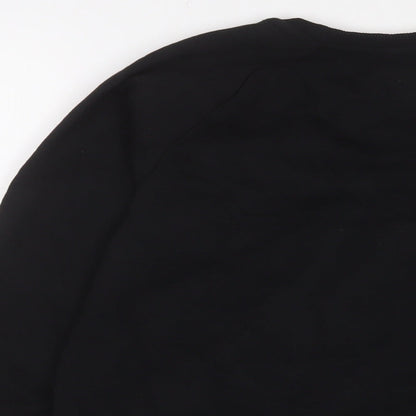 Stitche Girls Black Cotton Pullover Sweatshirt Size 11-12 Years Pullover