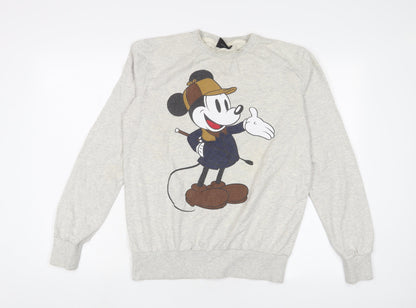 Womens UK Size M Disney Grey Pullover Sweatshirt