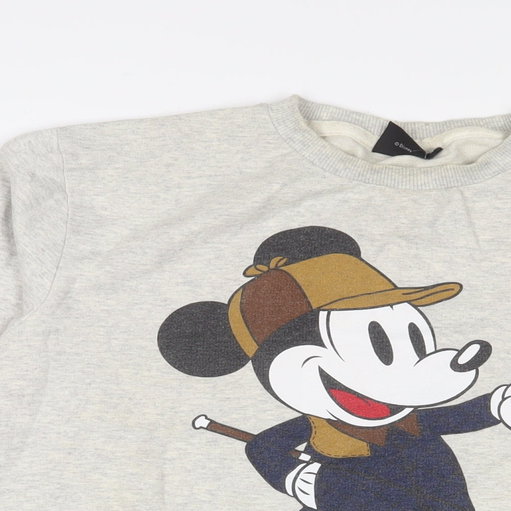Womens UK Size M Disney Grey Pullover Sweatshirt