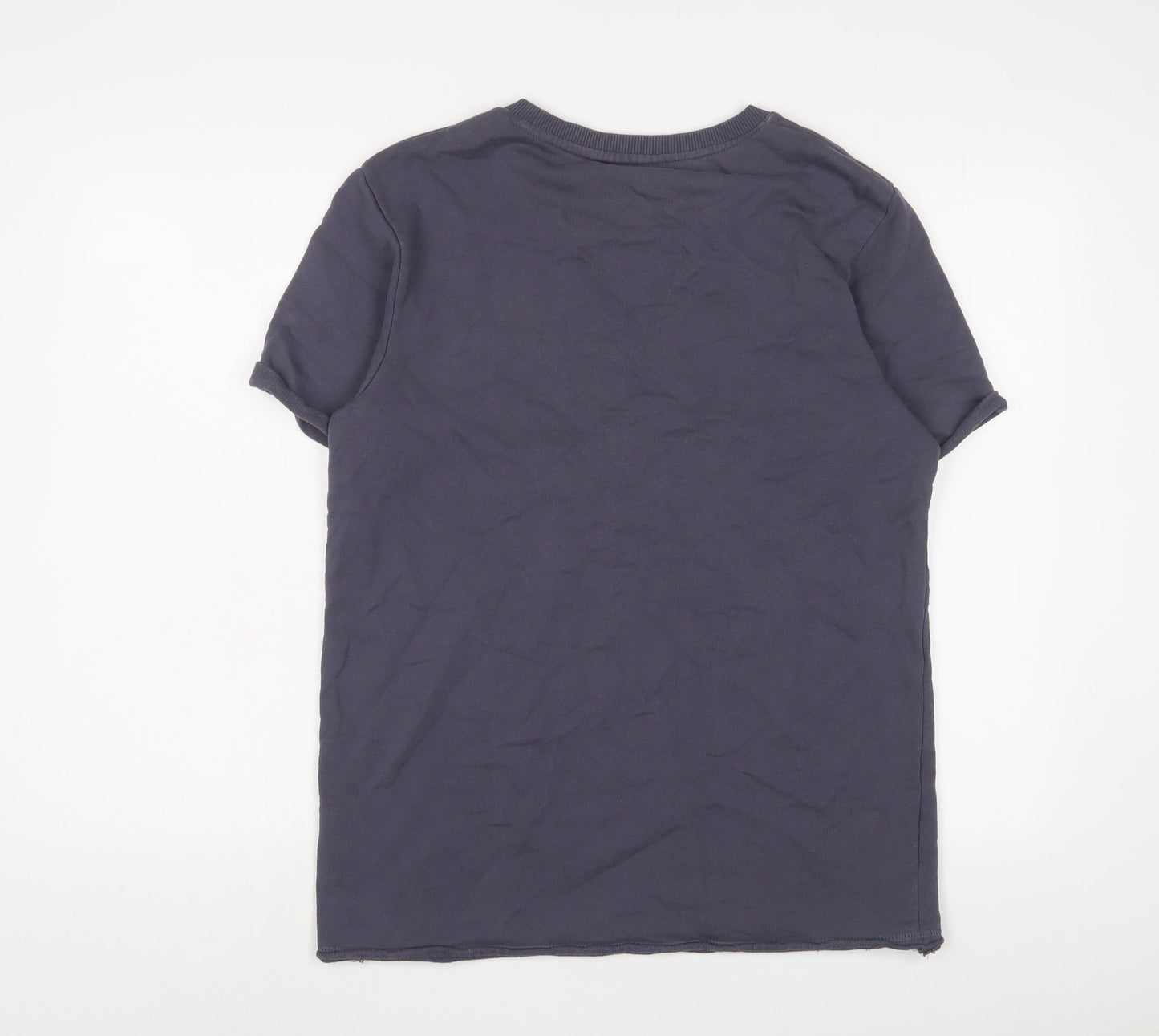 Womens UK Size L Selected Blue Basic T-Shirt