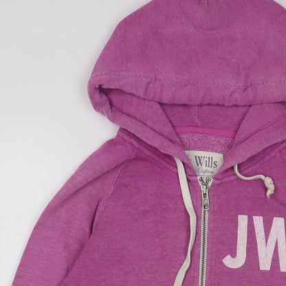 Womens UK Size 8 Jack Wills Purple Full Zip Hoodie