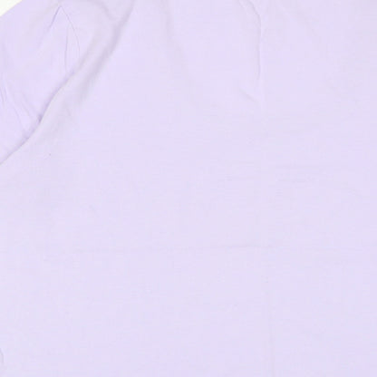 Lands' End Womens Purple Cotton Basic T-Shirt Size M Scoop Neck