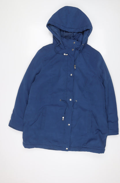 Womens UK Size 16 Bonmarché Blue Quilted Coat