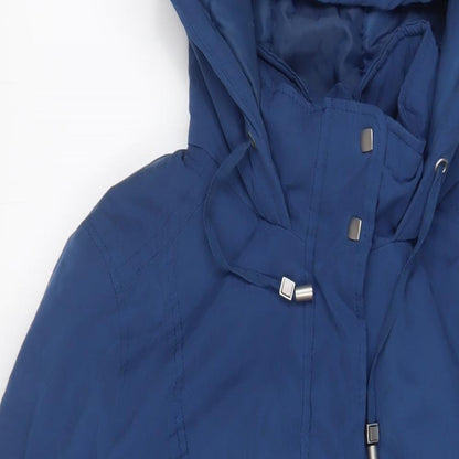 Womens UK Size 16 Bonmarché Blue Quilted Coat