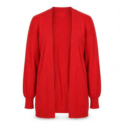 Monsoon Womens Red V-Neck Viscose Cardigan Jumper Size S - Open