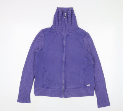 Maine Womens Purple Cotton Full Zip Sweatshirt Size 16 Zip