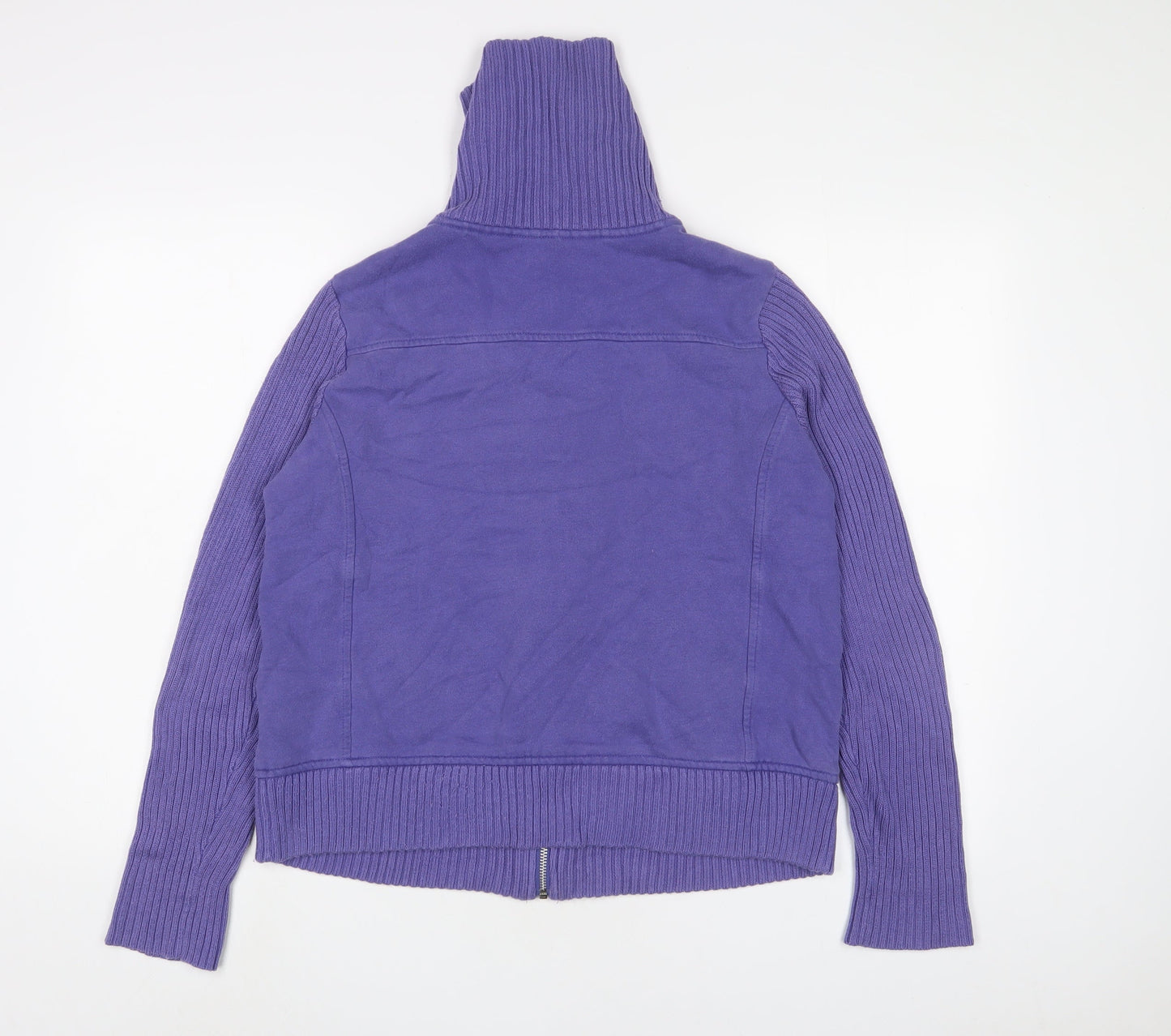 Maine Womens Purple Cotton Full Zip Sweatshirt Size 16 Zip