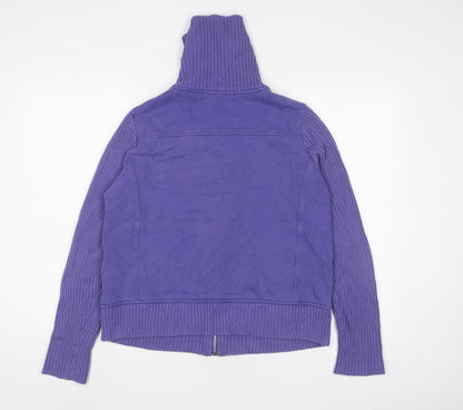 Maine Womens Purple Cotton Full Zip Sweatshirt Size 16 Zip