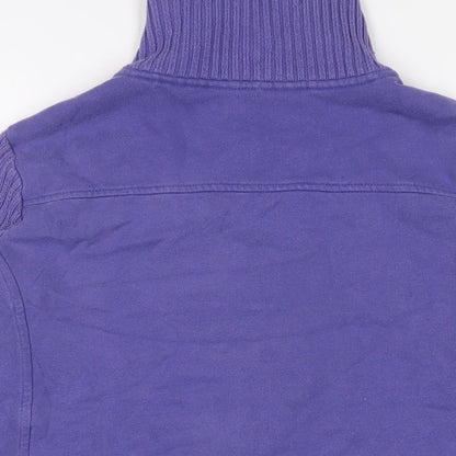 Maine Womens Purple Cotton Full Zip Sweatshirt Size 16 Zip