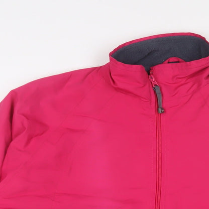 Mountain Life Womens Pink Jacket Coat Size 18 Zip - Logo, Embroidered