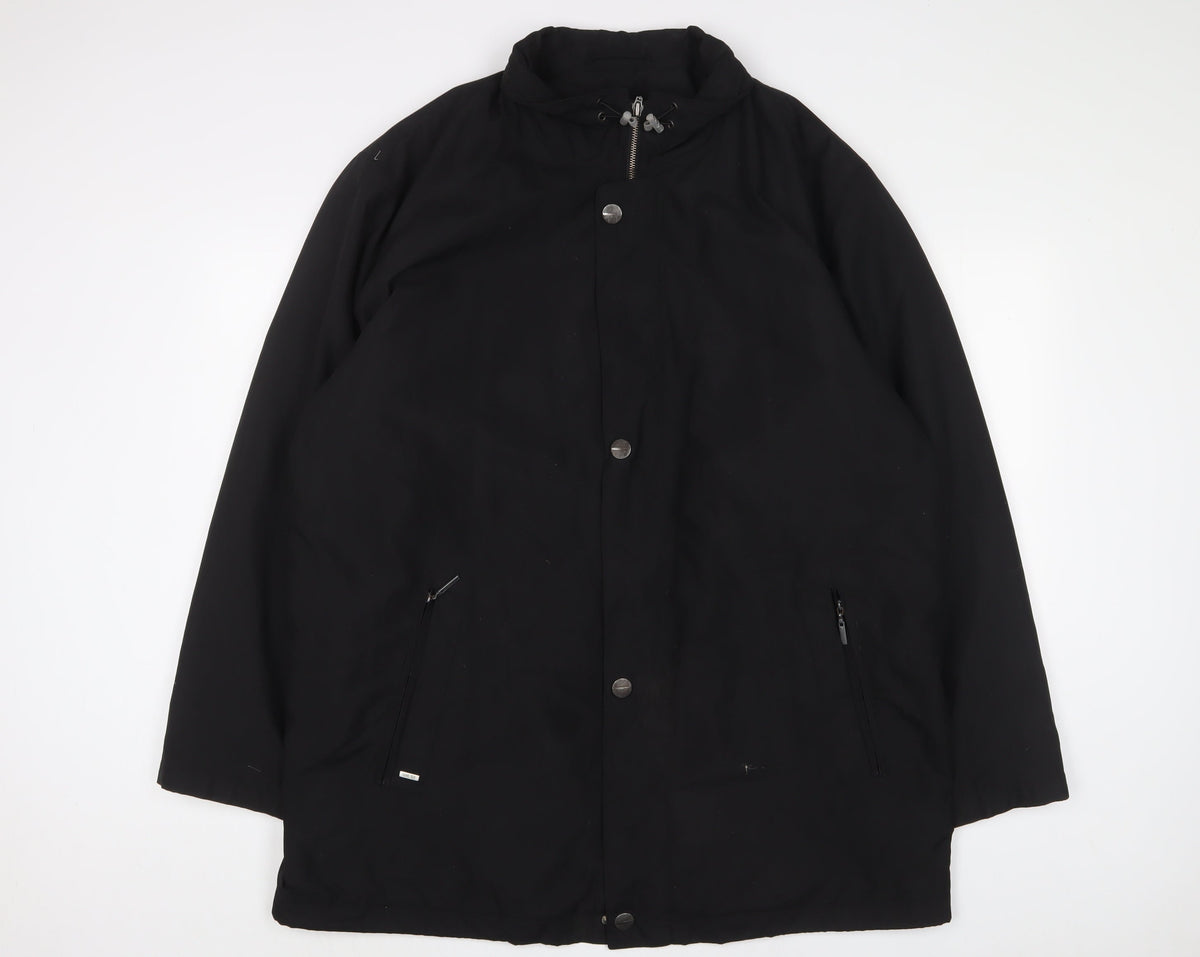 Bugatti Womens Black Quilted Coat Size XL Zip