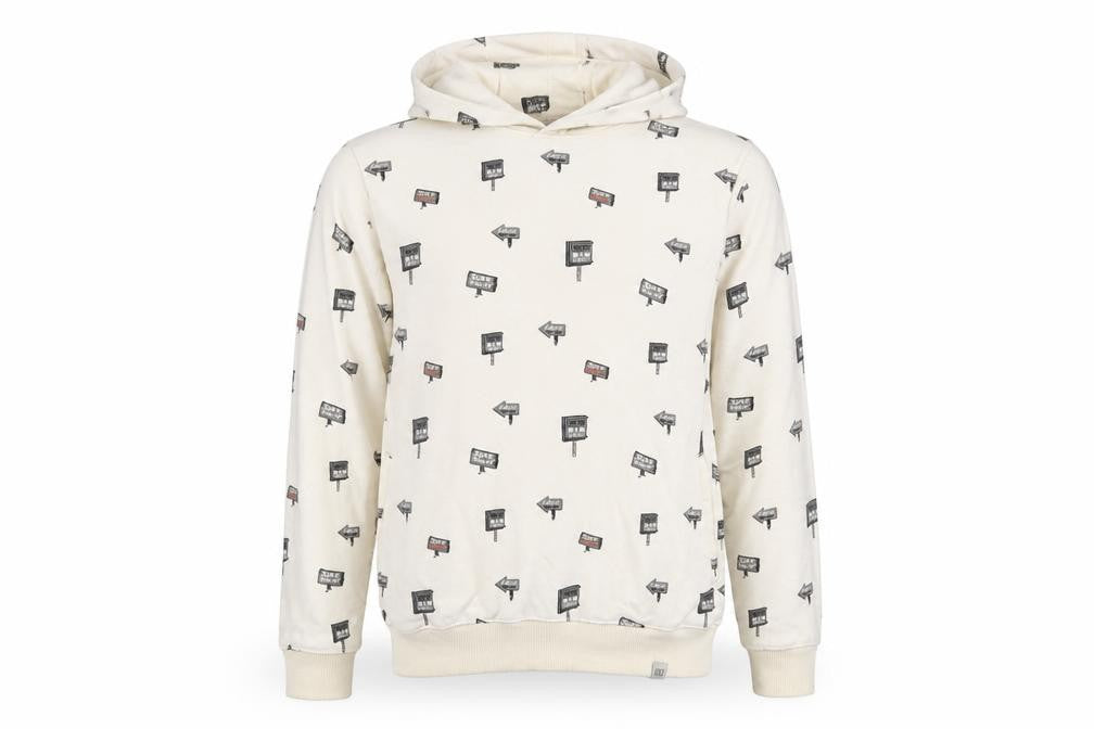 Mens UK Size M Blend Beige Pullover Hoodie