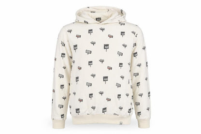 Mens UK Size M Blend Beige Pullover Hoodie