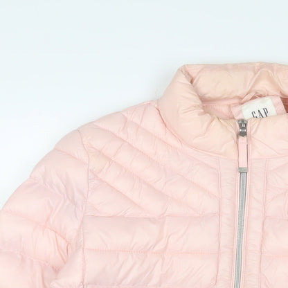 Gap Womens Pink Puffer Jacket Jacket Size M Zip - Zip Pockets