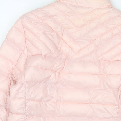 Gap Womens Pink Puffer Jacket Jacket Size M Zip - Zip Pockets