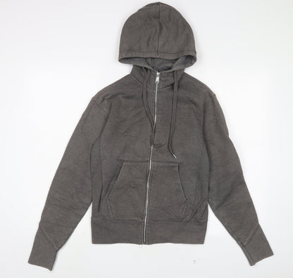 Sneaker Freak Womens Grey Cotton Full Zip Hoodie Size XS Zip