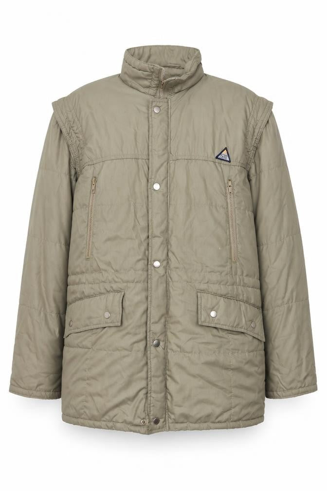 Mens UK Size L Forecast Green Quilted Coat