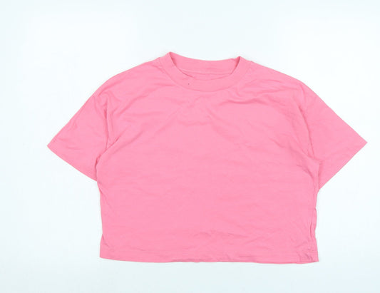 Womens UK Size 8 River Island Pink Basic T-Shirt