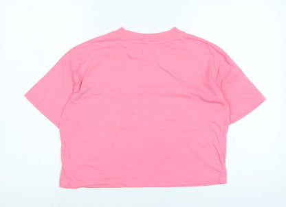Womens UK Size 8 River Island Pink Basic T-Shirt