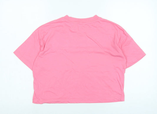 Womens UK Size 8 River Island Pink Basic T-Shirt