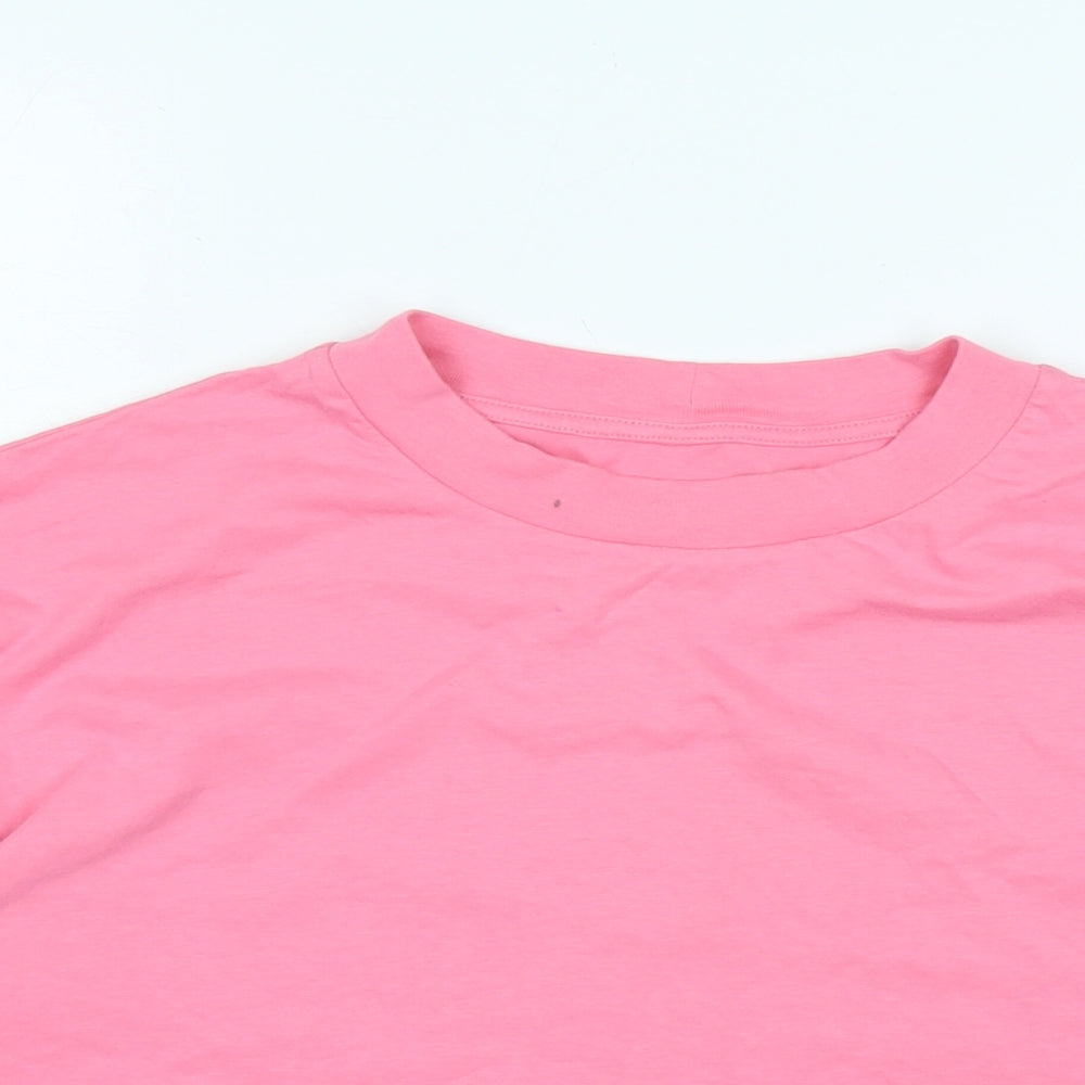 Womens UK Size 8 River Island Pink Basic T-Shirt